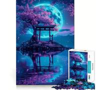 Puzzle giapponese Torii Gate da 1000 pezzi per adulti, gioco per esercitare la mente, divertimento casual, taglio di precisione, regalo artistico 38x26cm