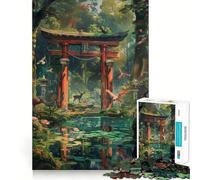 Puzzle giapponese Torii Gate da 1000 pezzi per ragazzi, gioco di logica, passatempo rilassante, taglio preciso, 50x75cm