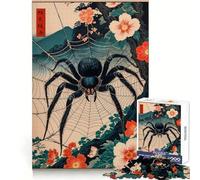 Puzzle giapponese Ukiyo-e con ragno, 1000 pezzi, per adolescenti, ideale per rafforzare la memoria, per un'esperienza rilassante e di qualità, perfetto come regalo di Babbo Natale 38x26cm