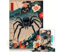 Puzzle giapponese Ukiyo-e da 1000 pezzi con ragno per adulti e ragazzi, gioco mentale rilassante, taglio di alta qualità, regalo sentito 50x75cm