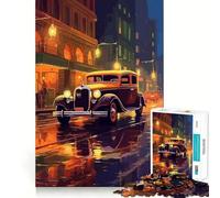 Puzzle giapponese vintage con auto d'epoca per adulti,1000 pezzi,gioco di memoria e allenamento per la mente,taglio laser per un incastro perfetto, alleviare lo stress (38x52cm)