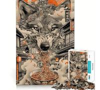 Puzzle giapponese "Wolf Ramen Noodles" per ragazzi,1000 pezzi,gioco stimolante per la mente,pezzi ben tagliati e senza sbavature,facile da imparare,divertimento per tutta la famiglia (38x52cm)