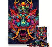 Puzzle giapponese Yokai al neon da 1000 pezzi per adolescenti, ideale per migliorare la memoria, rilassante e divertente, con design elegante da assemblare (50x75cm)