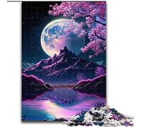Puzzle giapponesi al neon con paesaggi per adulti, 1000 pezzi, per età pari o superiore a 14 anni, gioco di Natale antistress, regalo per donne (26x38cm)
