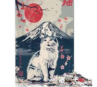 Puzzle giapponesi kawaii con gatti e natura per adulti dai 18 anni in su, giochi educativi Upe, puzzle per bambini adulti, 1000 pezzi (75x50 cm)