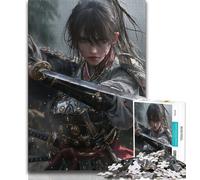 Puzzle giapponesi per adulti con guerrieri ninja, 1000 pezzi, difficili da completare ma divertenti e divertenti, ideali come decorazioni per la casa e regali unici (38x26cm)