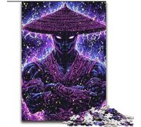 Puzzle giapponesi per adulti con guerrieri ninja, giochi educativi fai da te con poster abbinato e foglio di quiz per età 14+ (26x38cm)