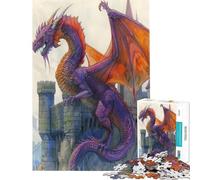 Puzzle gigante da 1000 pezzi con drago a figura intera antistress per adulti ideale per migliorare la memoria perfetto per compleanni e Natale (dimensioni 38x26cm)