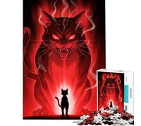 Puzzle gigante da 1000 pezzi per adulti raffigurante un gatto gigante e un'ombra di gatto Un giocattolo avvincente per coltivare la pazienza un gioco educativo per tutta un'opera d'arte da regalare