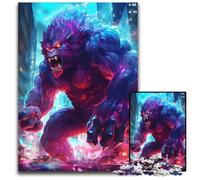 Puzzle gigante Gorilla Beast da 1000 pezzi per adulti, in legno, attività per famiglie, rompicapo, decorazione per la casa, regalo di Natale, 50x75CM/19,68x29,52 pollici.