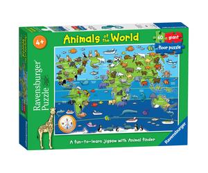 Puzzle Gigante Ravensburger Animali Del Mondo, 60 Pezzi