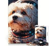 Puzzle gigante Space Pup Dreams da 1000 pezzi per adolescenti, stimola la memoria, facile da realizzare, con bordi puliti, sorpresa natalizia (38x52cm)
