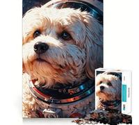 Puzzle gigante Space Pup Dreams da 1000 pezzi per adulti e ragazzi, gioco di logica solido, silenzioso e divertente, taglio di precisione, Babbo Natale, scegli il tuo desiderio (50x75cm)