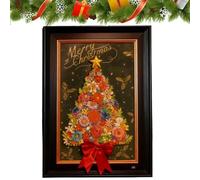 Puzzle Giocattolo a Forma di Albero di Natale Addobbo Natalizio Interattivo | puzzle sagomato a forma di albero fiorito per Famiglia, Bambini, Appassionati, Feste in Dormitorio, Incon
