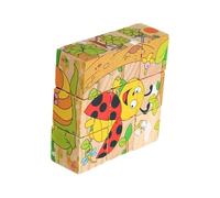 Puzzle Giocattolo - Gioco rompicapo a cubo di legno, Costruisci abilità cognitive per l'apprendimento precoce con bordi lisci, Attività pratica di risoluzione dei problemi, Ideale per Raga