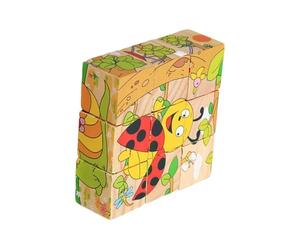 Puzzle Giocattolo - Gioco rompicapo a cubo di legno, Costruisci abilità cognitive per l'apprendimento precoce con bordi lisci, Attività pratica di risoluzione dei problemi, Ideale per Raga