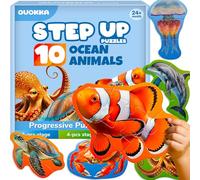 Puzzle Giocattolo per Bambini 2 a 3 Anni - Giochi di Animali 3 a 5 Anni | Animali Marini con 8 Forme Realistiche - 40 Grandi Pezzi di Puzzle - Regalo Educativo Bambino 2 a 4 Anni