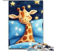 Puzzle Giraffa Addormentata per Adolescenti, Puzzle da 1000 Pezzi, Antistress, Vacanza a Casa, Uccidere il Tempo, Interazione Genitori-Figli (50x75cm)