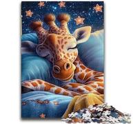 Puzzle Giraffa Addormentata per Adolescenti, Puzzle da 1000 Pezzi, Giochi Divertenti, Ogni Pezzo è Unico - Gioco Divertente e Sfidante per la Famiglia (50x75cm)