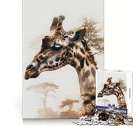 Puzzle "Giraffa Alta Sogno" da 1000 pezzi per ragazzi stimola la memoria, rilassante e divertente, con bordi precisi, un regalo pensato con cura 38x52cm