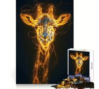 Puzzle Giraffa Radiosa da 1000 pezzi per adolescenti, per rafforzare la memoria, rilassante e divertente, con bordi lisci e la lista dei desideri di Babbo Natale (50x75cm)