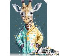 Puzzle Giraffa, Sfida Difficile, Puzzle in Cartone Riciclato al 100% per Adulti e Adolescenti, Regali di Halloween, 1000 Pezzi (75x50cm)