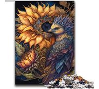 Puzzle Girasole e Uccelli per Adolescenti 2000, Giocattoli Educativi per l'Apprendimento, Giochi per Famiglie con Poster Abbinato e Foglio di Quiz (70x100cm)