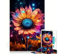 Puzzle Girasole Neon Cosmic Glow da 1000 pezzi per adulti, gioco di logica, divertimento silenzioso, taglio preciso, regalo speciale 50x75cm