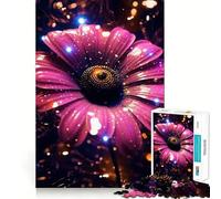 Puzzle Girasole Neon Cosmic Glow per adulti, 1000 pezzi, gioco di logica, divertente da assemblare, taglio preciso, regalo memorabile 38x52cm