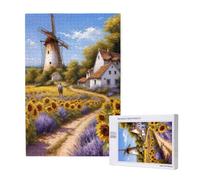 Puzzle Girasole Puzzle 500 Pezzi Azienda agricola - Adatto ad Adulti e Principianti - Giochi Divertenti/Sfidanti/Impossible - Adulti Attività Artigianali - Creativi Regali per Uomini/Donne 2T-1644