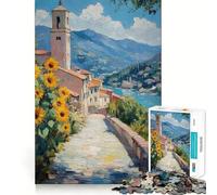 Puzzle Girasoli in riva al lago per ragazzi, 1000 pezzi, gioco intelligente per il tempo libero, taglio preciso, regalo stagionale 38x26cm