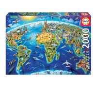 Puzzle globo dei monumenti mondiali Educa 2000