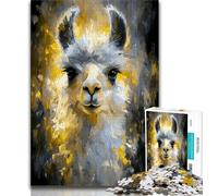 Puzzle Golden Alpaca da 1000 pezzi per adolescenti, giocattoli educativi per l'apprendimento, giochi per famiglie, regali e compleanni unici, 38x26cm