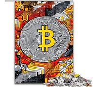 Puzzle Golden Bitcoin per adolescenti da 1000 pezzi, giochi divertenti per famiglie, attività divertenti a casa, regalo di compleanno, regali da viaggio (50x75cm)