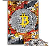 Puzzle Golden Bitcoin per adulti, per ammazzare il tempo durante le vacanze a casa Ogni pezzo è unico Gioco stimolante e divertente per tutta la famiglia (70x100cm)