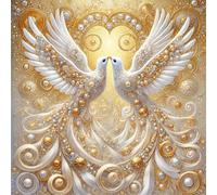 Puzzle Golden Dove, puzzle 35 pezzi per Adulti e Ragazzi 12x12inch, Intrattenimento Creativo, Sfide Divertenti, Bellissimi Regali per Gli Amanti dei Puzzles, puzzles Decorazione per Casa