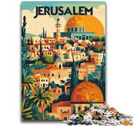 Puzzle Golden Glow di Gerusalemme per adolescenti, 1000 pezzi, giochi divertenti per famiglie, attività divertenti a casa, regalo di compleanno, regali da viaggio, 1000 pezzi (26x38cm)