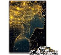 Puzzle Golden Line Girl da 1000 pezzi per adulti e adolescenti, giochi rilassanti che migliorano l'amore tra coppie per età 14 26x38cm