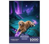 Puzzle Golden Retriever 1000 Pezzi in Cartone Per Adulti E Ragazzi Educativo Impegnativo Rompicapo Dog Fantasy Space Idea Regalo 70x50cm/1000pcs