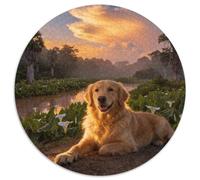 Puzzle Golden Retriever 1000 Pezzi Per Bambini E Adulti, Allenamento Cerebrale Accessibile E Divertente Puzzles Con Tropical River, Regalo Originale 1000pcs (67.5x67.5cm)