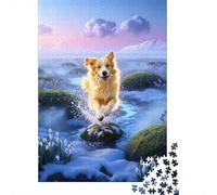 Puzzle Golden Retriever 1000 Pezzi Per Bambini E Adulti, Gioco Di Squadra, Difficile Sfida Puzzle Con Tundra, Regalo Originale 52x38cm/1000pcs
