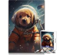 Puzzle Golden Retriever nello spazio 1000 pezzi per adolescenti, gioco divertente per lo sviluppo cognitivo, regalo speciale per una celebrazione premurosa, dimensioni 38x52cm