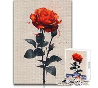 Puzzle Golden Touch Rose Flower da 1000 pezzi per adolescenti, gioco di apprendimento consapevole e divertente, celebrazioni gioiose, dimensioni 38x52cm
