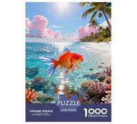 Puzzle Goldfish 1000 Pezzi Per Adulti, Allena La Concentrazione E La Pazienza Rompicapo Con Coastal Coral, Regalo Per Bambini E Adulti 70x50cm/1000pcs