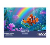 Puzzle Goldfish A 1000 Pezzi Per Adulti,Underwater Coral Landscape Gioco Diabilità Impossibile Puzzle Pittura Gioco Intellettivo Familiare Arredamento Domestico 38x26cm/1000pcs