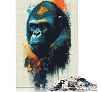 Puzzle Gorilla Art Style 3 per adulti e adolescenti, 1000 pezzi, puzzle di carta per adulti, puzzle regalo 38x26 cm/1000 pezzi