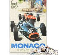 Puzzle Gran Premio di Monaco 1967, divertimento per tutta la famiglia, puzzle rettangolare in carta per bambini e adulti dai 12 anni in su, regalo di compleanno, 1000 pezzi (75x50 cm)