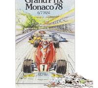 Puzzle Gran Premio di Monaco 1978, materiali ecologici, puzzle in cartone riciclato al 100% per donne e uomini, regalo di Natale unico, 1000 pezzi (75x50 cm)