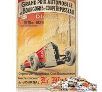 Puzzle Grand Prix Bourgogne Dijon 9 maggio 1929, cartone rettangolare, 100% riciclato, per bambini adulti, regali di Natale, 1000 pezzi (38x26 cm)