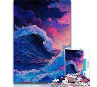 Puzzle Grande Onda di Kanagawa Puzzle 1000 pezzi per adulti Regali giocattoli Giochi educativi Antistress Decorazioni per la casa uniche e regali (50x75cm)